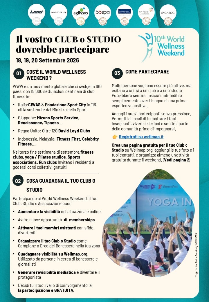 Il vostro CLUB o STUDIO dovrebbe partecipare