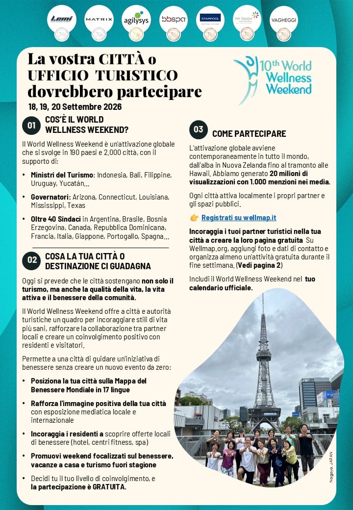 La vostra CITTÀ o UFFICIO TURISTICO dovrebbero partecipare