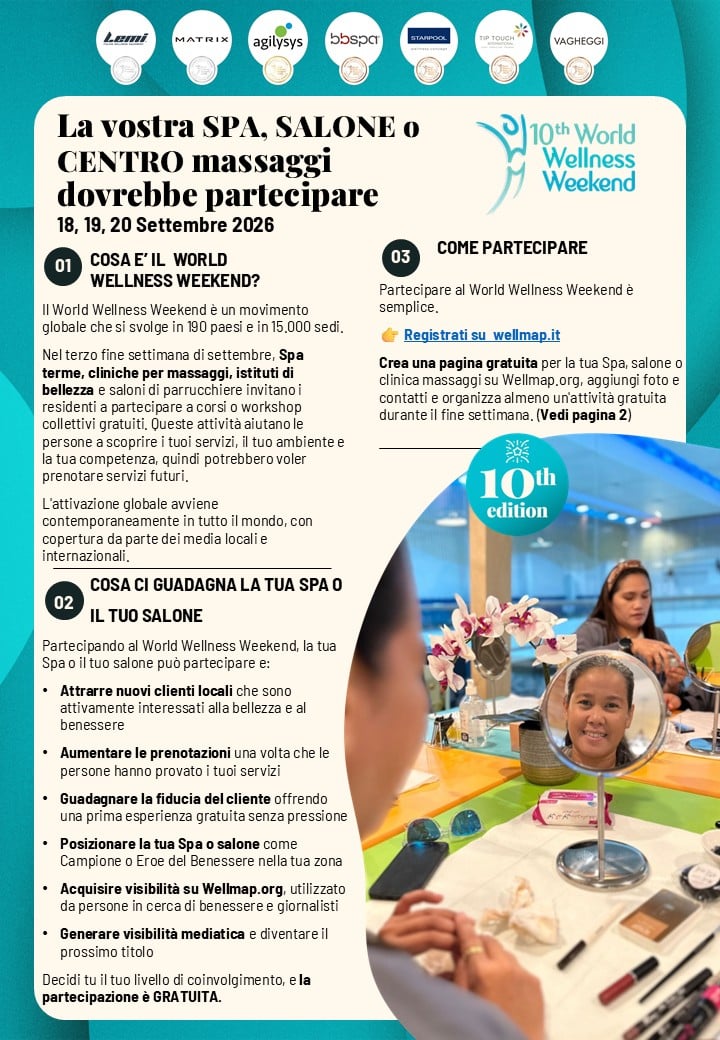 La vostra SPA SALONE o CENTRO massaggi dovrebbe partecipare